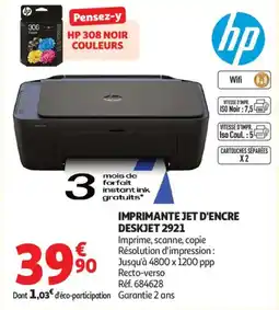 Auchan imprimante jet d'encre deskjet 2921 aanbieding