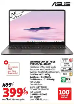 Auchan Chromebook 15" Asus aanbieding