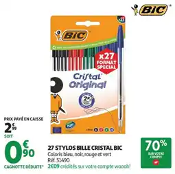 Auchan Stylos bille cristal bic aanbieding