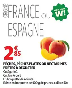 Auchan Pêches, pêches plates ou nectarines aanbieding