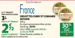 Auchan Crevettes curry et coriande aanbieding