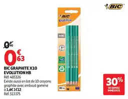 Auchan bic graphite x10 evolution hb aanbieding