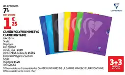 Auchan Cahier polypro mimesys clairefontaine aanbieding