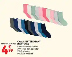 Auchan Chaussettes enfant inextenso aanbieding