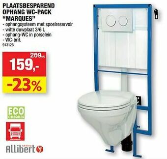 Hubo Plaatsbesparend ophang wc-pack marques aanbieding