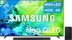 Coolblue Samsung Neo QLED 75 QN80H (2026) + Samsung HW-Q600H (2026) aanbieding