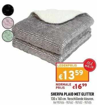Trafic Sherpa plaid met glitter aanbieding