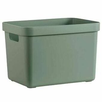 Leen Bakker Sigma home box 18 liter - donkergroen - 35,2x25,3x24,3 cm - Leen Bakker aanbieding
