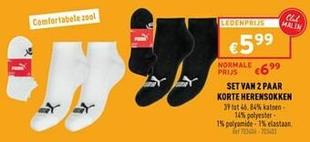 Trafic Set van 2 paar korte herensokken aanbieding