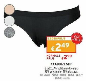 Trafic Naadloze slip aanbieding