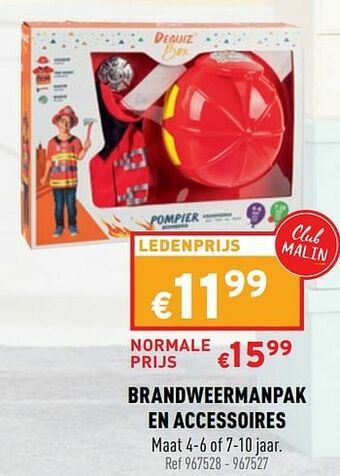 Trafic Brandweermanpak en accessoires aanbieding