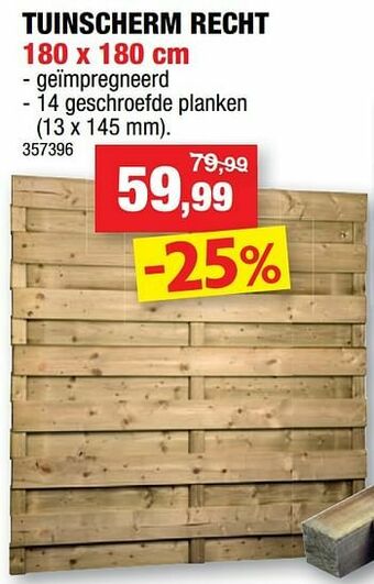 Hubo Tuinscherm recht aanbieding