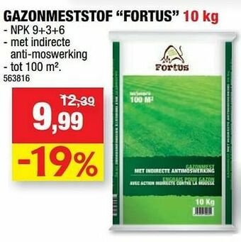Hubo Gazonmeststof fortus aanbieding
