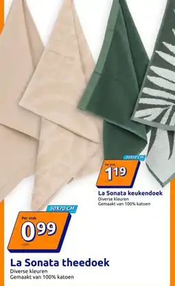 Action La Sonata theedoek aanbieding