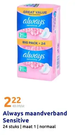 Action Always maandverband Sensitive aanbieding