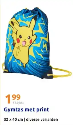 Action Gymtas met print aanbieding