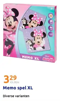 Action Memo spel XL aanbieding