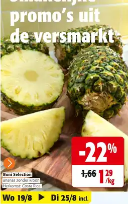 Colruyt ananas zonder kroon aanbieding