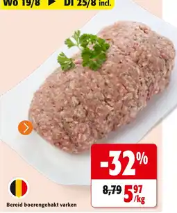 Colruyt Bereid boerengehakt varken aanbieding