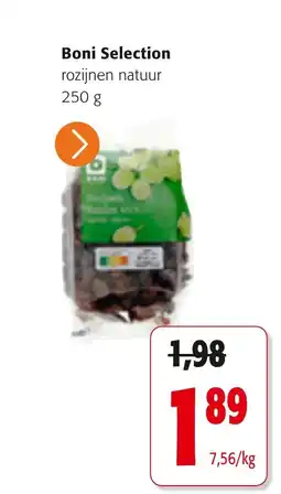 Colruyt Boni Selection rozijnen natuur aanbieding