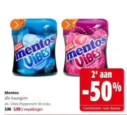 Colruyt Mentos alle kauwgum aanbieding