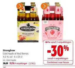 Colruyt Strongbow Gold Apple of Red Berries aanbieding