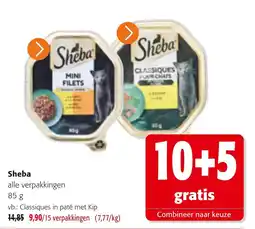 Colruyt Sheba alle verpakkingen aanbieding