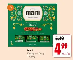 Colruyt Mani Energy Mix Berry aanbieding