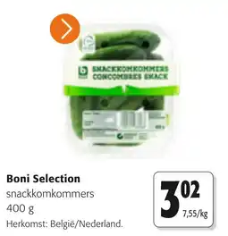 Colruyt boni selection snackkomkommers aanbieding