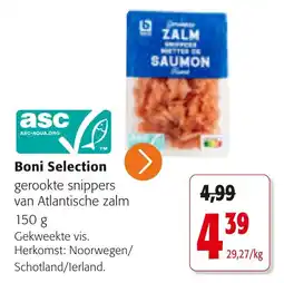Colruyt boni selection gerookte snippers van atlantische zalm aanbieding