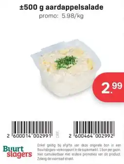 Buurtslagers aardappelsalade aanbieding