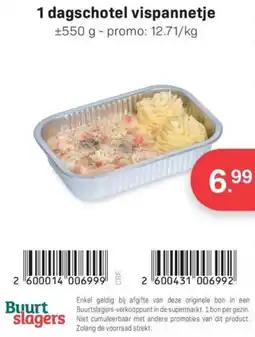 Buurtslagers 1 dagschotel vispannetje aanbieding