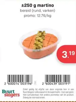 Buurtslagers martino aanbieding