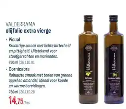 Horeca totaal Valderrama olijfolie extra vierge aanbieding
