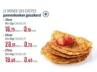 Le monde des crepes pannenkoeken gesuikerd