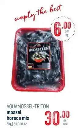 Horeca totaal aquamossel-triton mussels horeca mix aanbieding