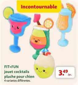 Maxi Zoo jouet cocktails pluche pour chien aanbieding