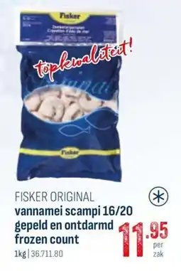 Horeca totaal Fisker original vannamei scampi 16/20 aanbieding