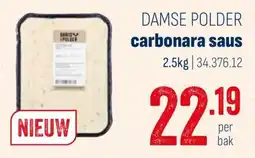 Horeca totaal Damse polder carbonara saus aanbieding