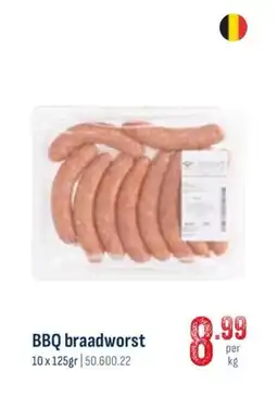 Horeca totaal BBQ braadworst aanbieding