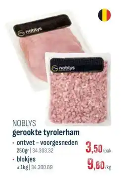 Horeca totaal Noblys gerookte tyrolerham aanbieding