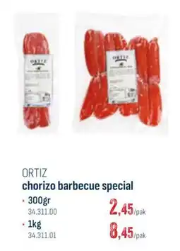 Horeca totaal ortiz chorizo barbecue special aanbieding