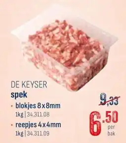 Horeca totaal De Keyser spek aanbieding