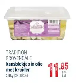 Horeca totaal tradition provencale kaasblokjes in olie met kruiden aanbieding