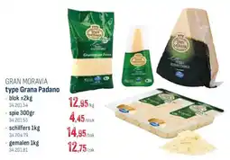 Horeca totaal gran moravia type grana padano aanbieding