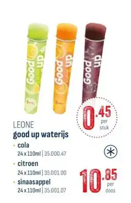 Horeca totaal LEONE good up waterijs aanbieding