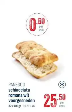 Horeca totaal Panesco schiacciata romana wit aanbieding