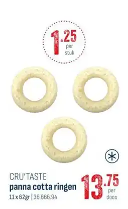 Horeca totaal Cru'taste panna cotta ringen aanbieding