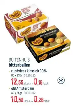 Horeca totaal buitenhuish bitterballen aanbieding