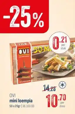 Horeca totaal Ovi mini loempia aanbieding
